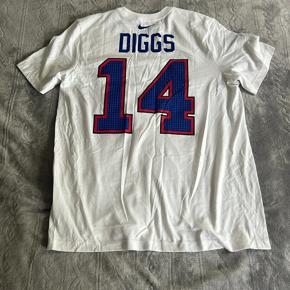 Stefon Diggs White Nike TShirt Buffalo Bills Size L - Picture 4 of 4